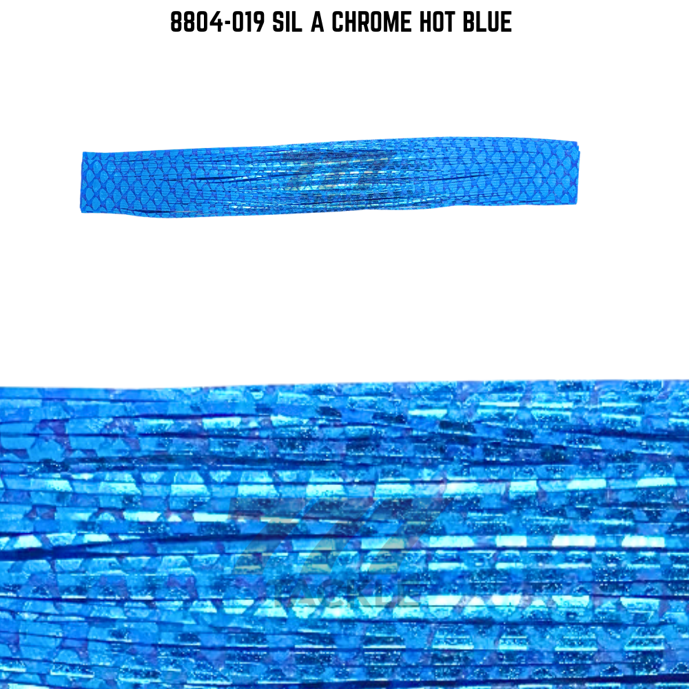 8804-019 Sil A Chrome Hot Blue Skirt Tab