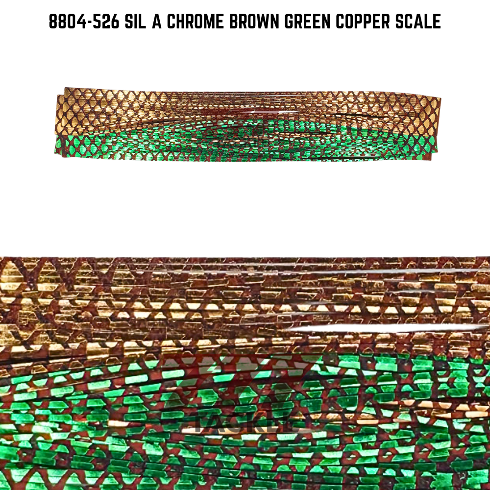 8804-526 Sil A Chrome Brown Green Copper Scale Skirt Tab
