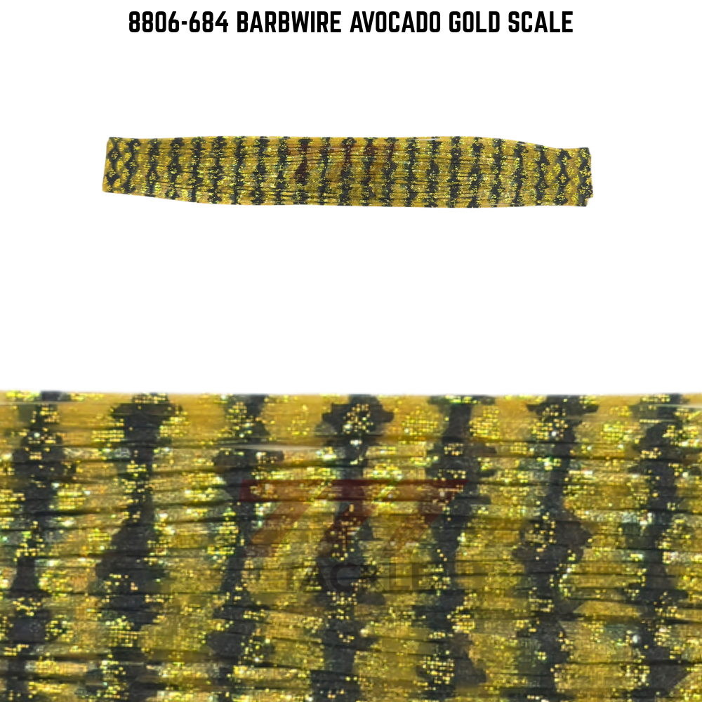 8806-684 Barbwire Avocado Gold Scale Skirt Tab