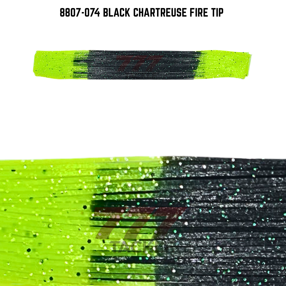 8807-074 Black Chartreuse Fire Tip Skirt Tab
