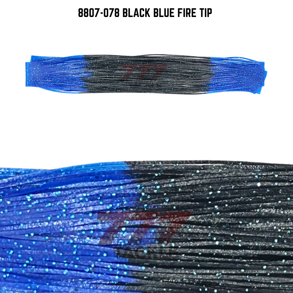 8807-078 Black Blue Fire Tip Skirt Tab