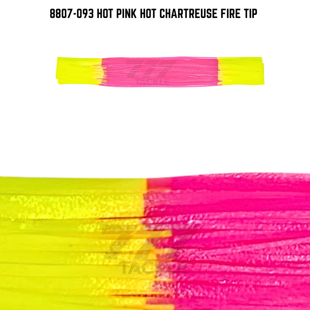 8807-093 Hot Pink Hot Chartreuse Fire Tip Skirt Tab