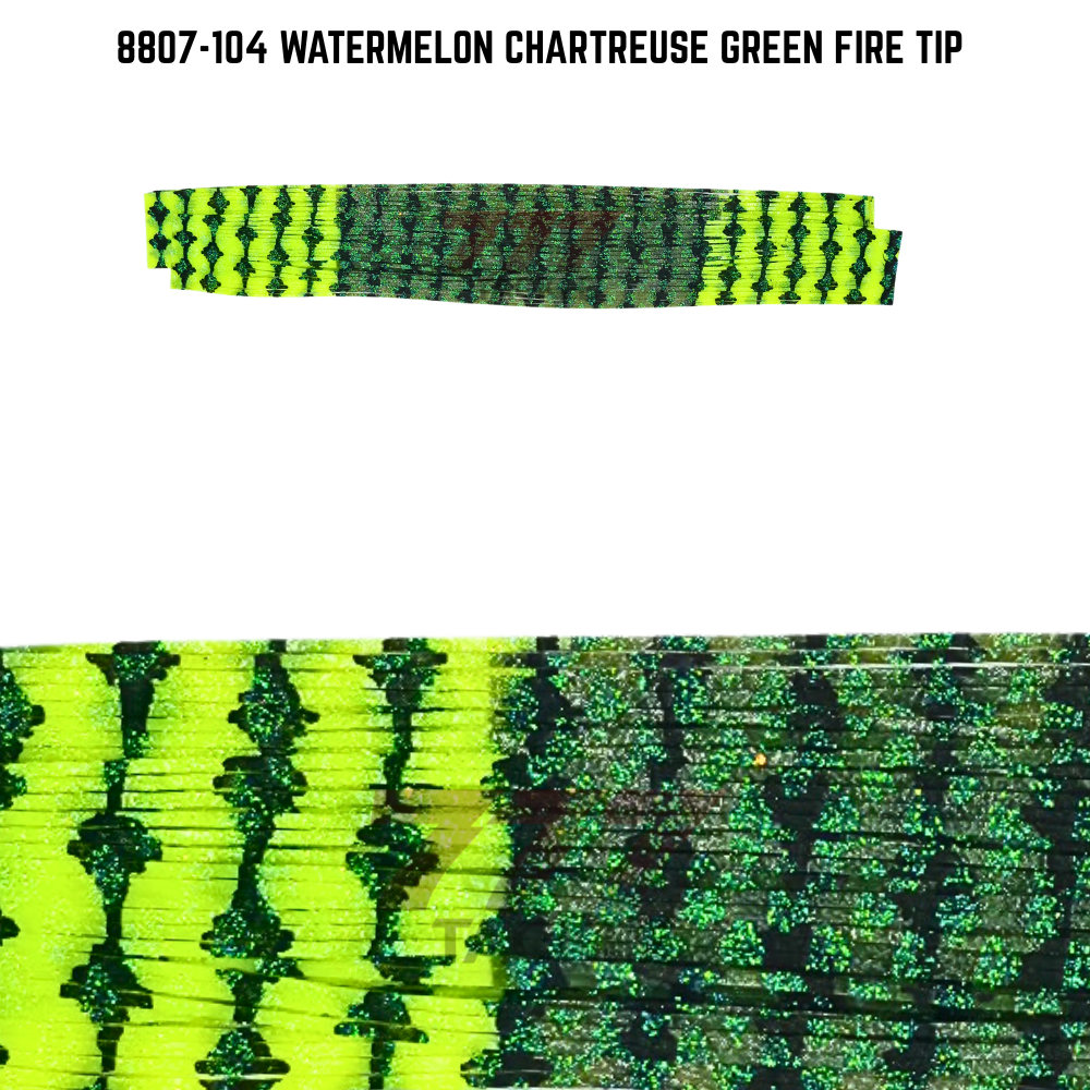 8807-104 Watermelon Chartreuse Green Fire Tip Skirt Tab