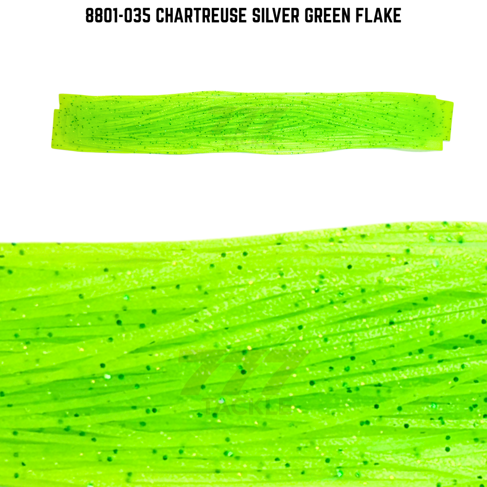 8801-035 Chartreuse Silver Green Flake Skirt Tab