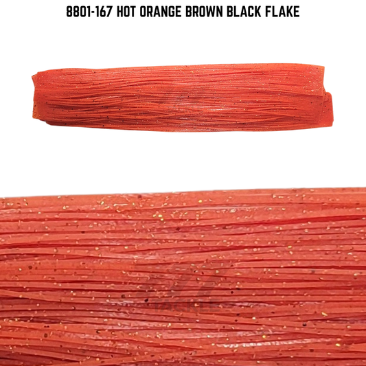 8801-167 Hot Orange Brown Black Flake Skirt Tab