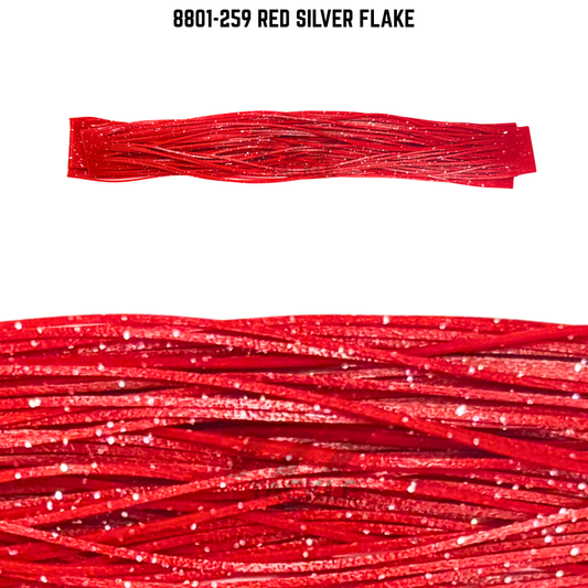 8801-259 Red Silver Flake Skirt Tab