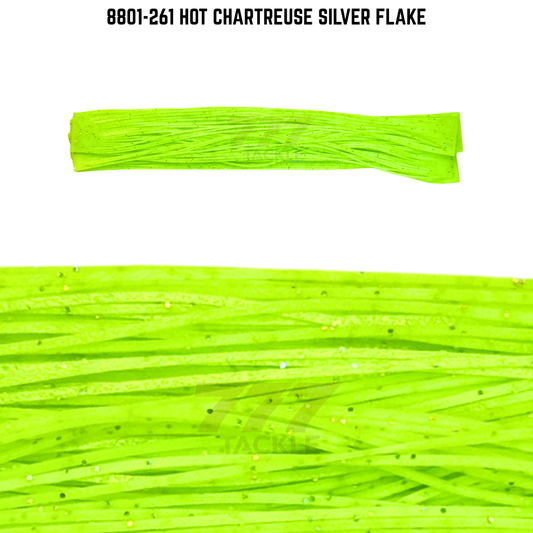 8801-261 Hot Chartreuse Silver Flake Skirt Tab