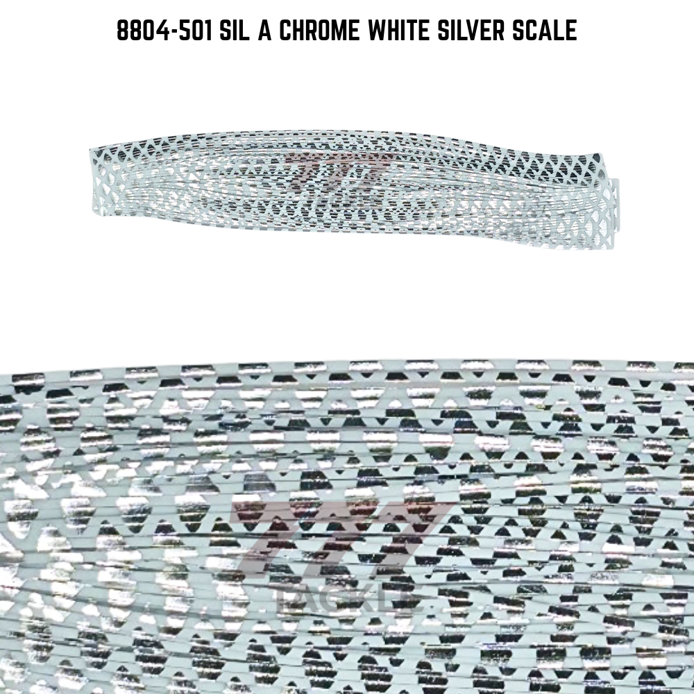 8804-501 Sil A Chrome White Silver Scale Skirt Tab
