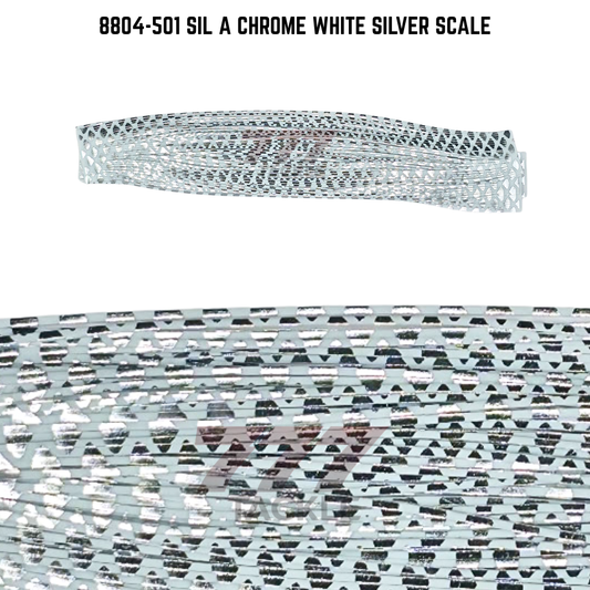 8804-501 Sil A Chrome White Silver Scale Skirt Tab