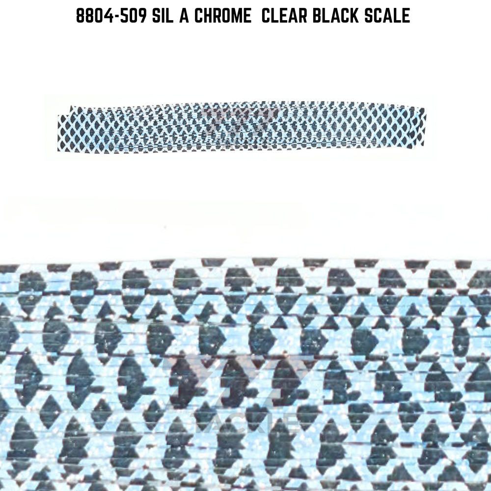 8804-509 Sil A Chrome Clear Black Scale Skirt Tab