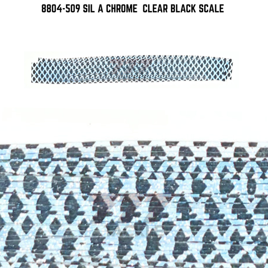 8804-509 Sil A Chrome Clear Black Scale Skirt Tab