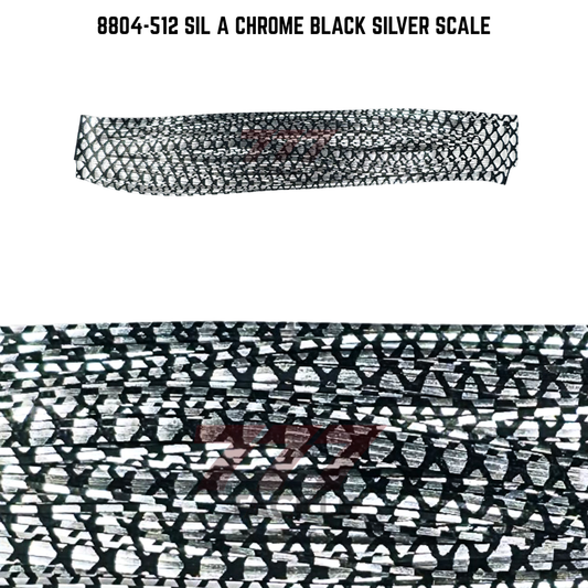 8804-512 Sil A Chrome Black Silver Scale Skirt Tab