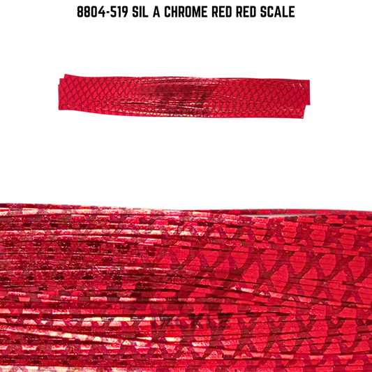 8804-519 Sil A Chrome Red Red Scale Skirt Tab