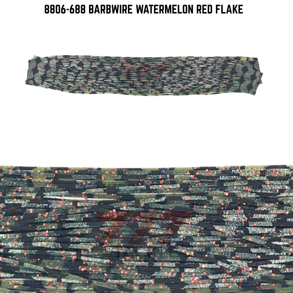 8806-688 Barbwire Watermelon Red Flake Skirt Tab