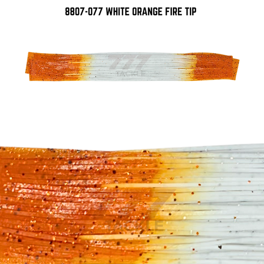 8807-077 White Orange Fire Tip Skirt Tab