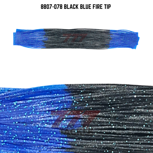 8807-078 Black Blue Fire Tip Skirt Tab