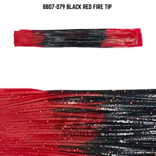8807-079 Black Red Fire Tip Skirt Tab