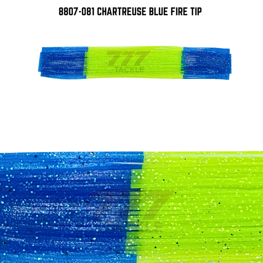 8807-081 Chartreuse Blue Fire Tip Skirt Tab