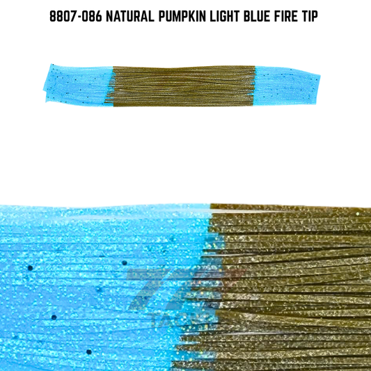 8807-086 Natural Pumpkin Light Blue Fire Tip Skirt Tab
