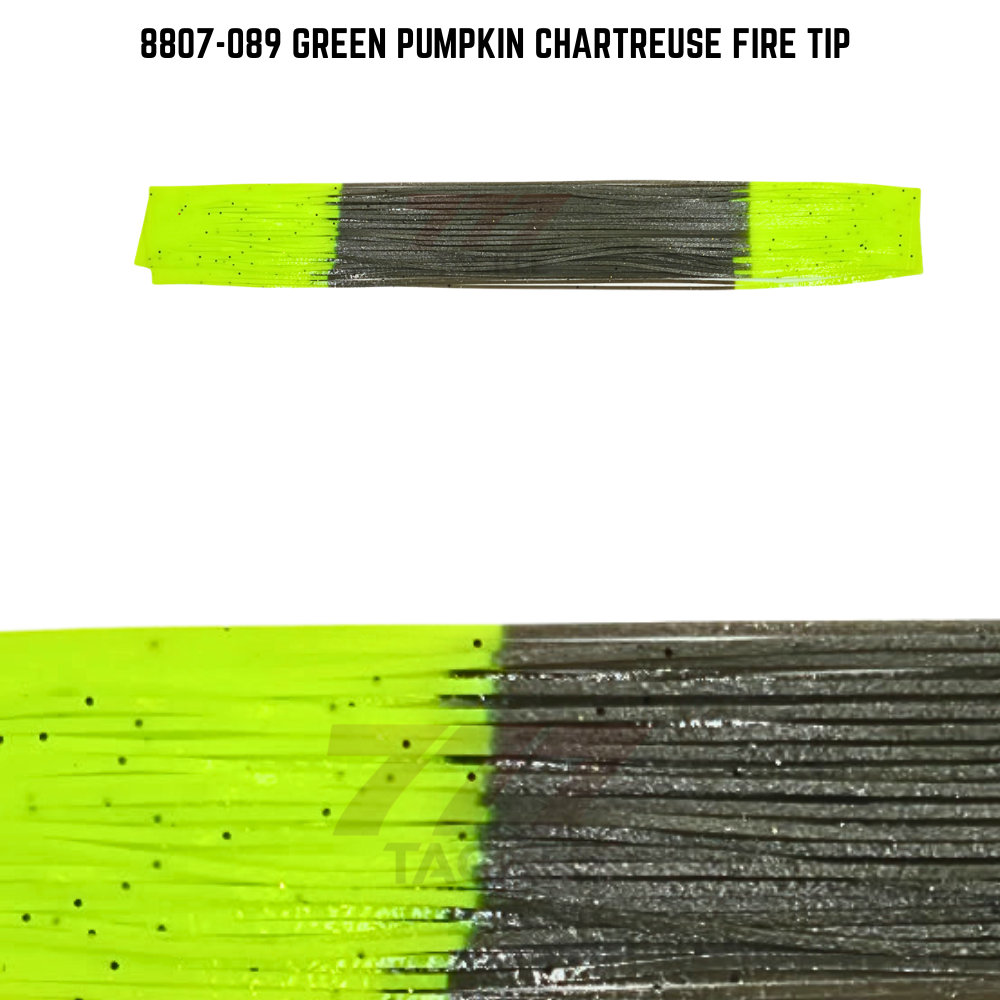 8807-089 Green Pumpkin Chartreuse Fire Tip Skirt Tab