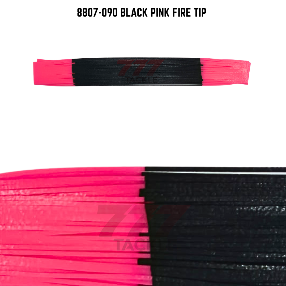 8807-090 Black Pink Fire Tip Skirt Tab