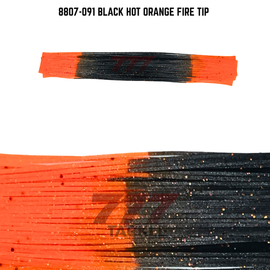 8807-091 Black Hot Orange Fire Tip Skirt Tab