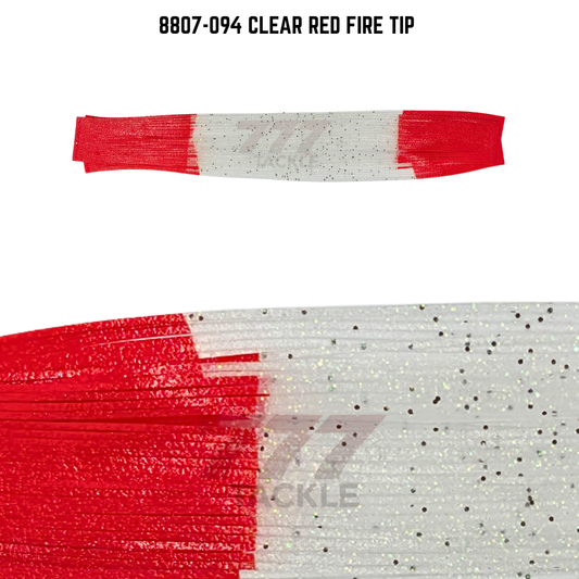 8807-094 Clear Red Fire Tip Skirt Tab
