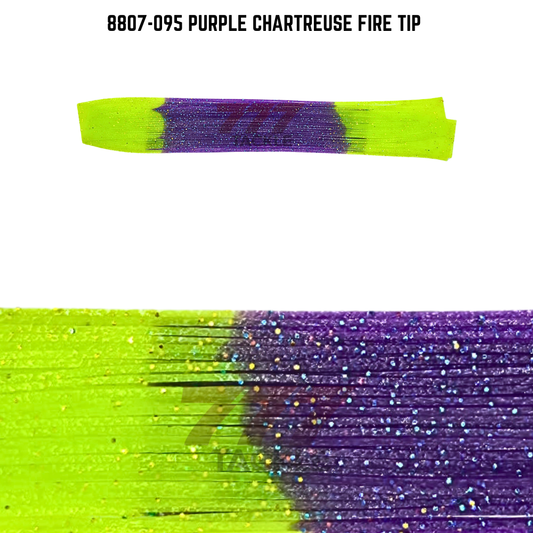 8807-095 Purple Chartreuse Fire Tip Skirt Tab