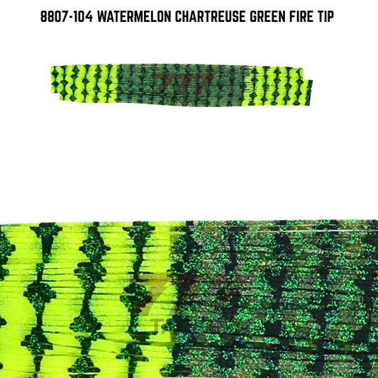 8807-104 Watermelon Chartreuse Green Fire Tip Skirt Tab