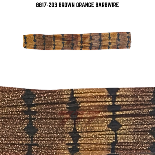 8817-203 Brown Orange Barbwire Skirt Tab