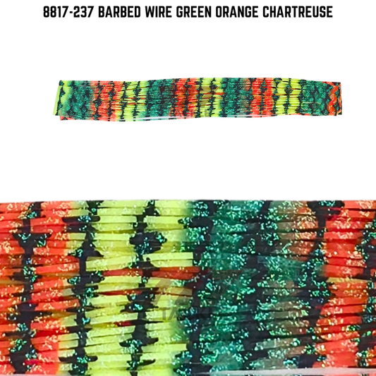 8817-237 Barbed Wire Green Orange Chartreuse Skirt Tab