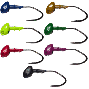 Brush Weedless Victory V Loc Hook Powder Coated Multiple Colors