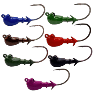 Compact Weedless Bass Fishing Jig Victory Round Hook Powder Coated Multiple Colors