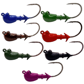 Compact Weedless Bass Fishing Jig Victory Round Hook Powder Coated Multiple Colors
