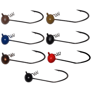 Football Screw Loc Bass Fishing Jig Victory V Loc Hook Powder Coated Multiple Colors