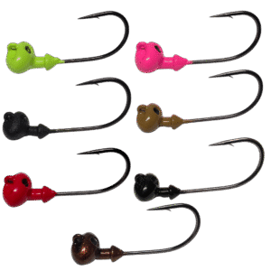 Recessed Football Bass Fishing Jig Heavy Hook Mustad Powder Coated Multiple Colors