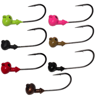 Recessed Football Weedless Bass Fishing Jig Heavy Hook Victory Round Powder Coated Multiple Colors