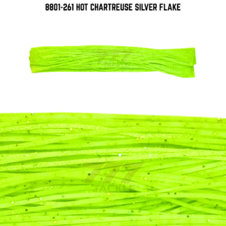 8801-261 Hot Chartreuse Silver Flake Skirt Tab