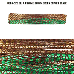 8804-526 Sil A Chrome Brown Green Copper Scale Skirt Tab