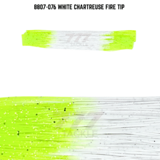 8807-076 White Chartreuse Fire Tip Skirt Tab