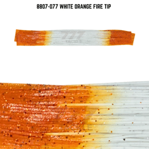 8807-077 White Orange Fire Tip Skirt Tab