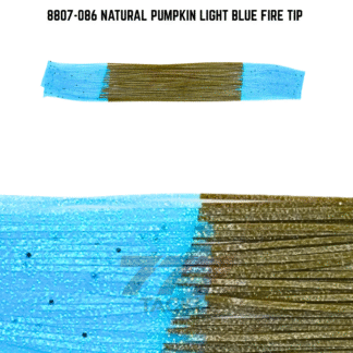 8807-086 Natural Pumpkin Light Blue Fire Tip Skirt Tab