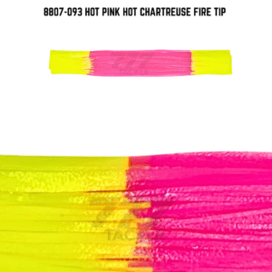 8807-093 Hot Pink Hot Chartreuse Fire Tip Skirt Tab