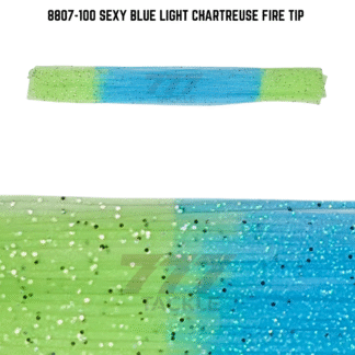 8807-100 Sexy Blue Light Chartreuse Fire Tip Skirt Tab