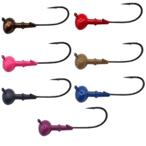 Football No Weedguard Bass Fishing Jig Eagle Claw Hook Powder Coated Multiple Colors